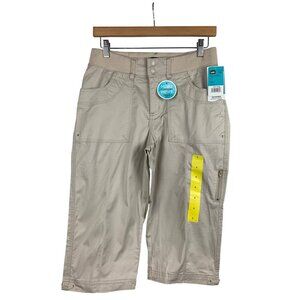 Lee Relaxed Fit Skimmer Pants 6M Driftwood Stretch Cotton Spandex Womens Comfort